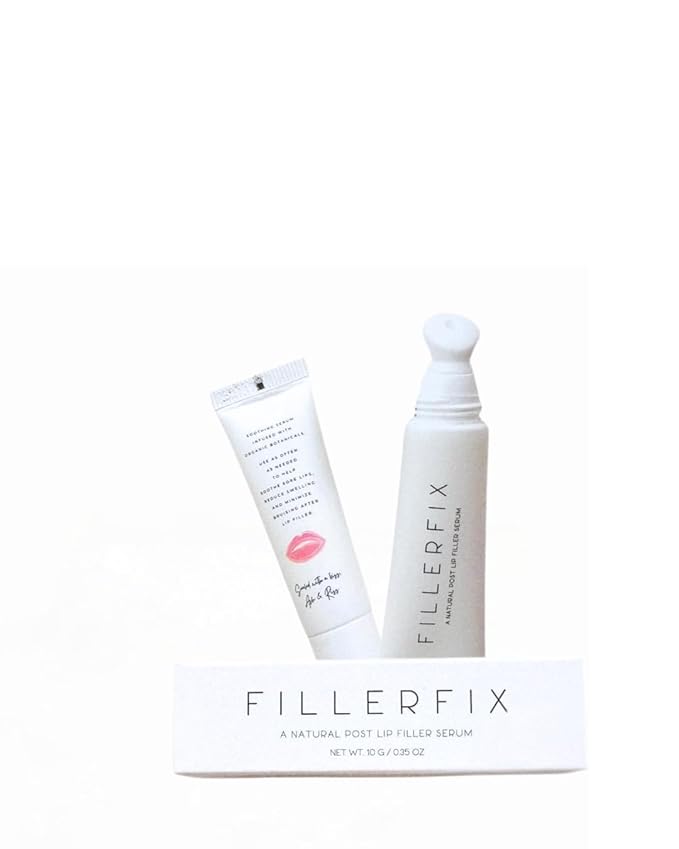FillerFix Arnica Lip Balm for Lip Filler Aftercare, Lip Filler Aftercare Balm to Reduce Swelling & Bruising, Cooling Ceramic Applicator, Organic Calendula, Jojoba Lip Serum for Post-Filler Recovery