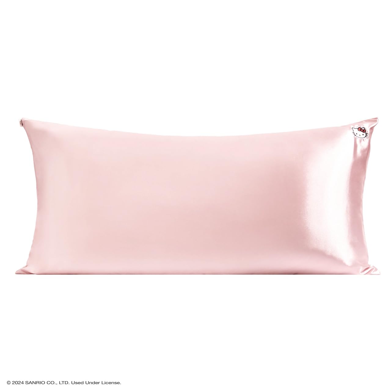Kitsch x Hello Kitty Satin Pillowcase - Size 19x36, Solid Pink Kitty Face
