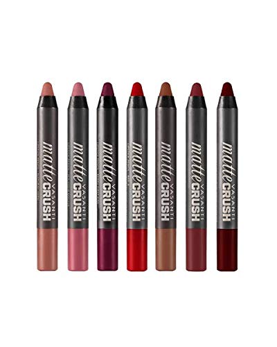 VASANTI Matte Crush Lipstick Pencil (Peachy Keen) | Long-Lasting, Water-Resistant Lip Liner Pencil that Won’t Smudge | Highly Pigmented, Soft Matte Lip Pencil