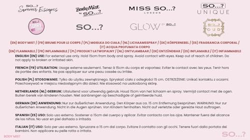 So…? Musk Body Mist Woody Scent - Perfume for Women with Bergamot, Toffee, Vanilla Notes - Gifts Body Spray for Women - 3.5 oz