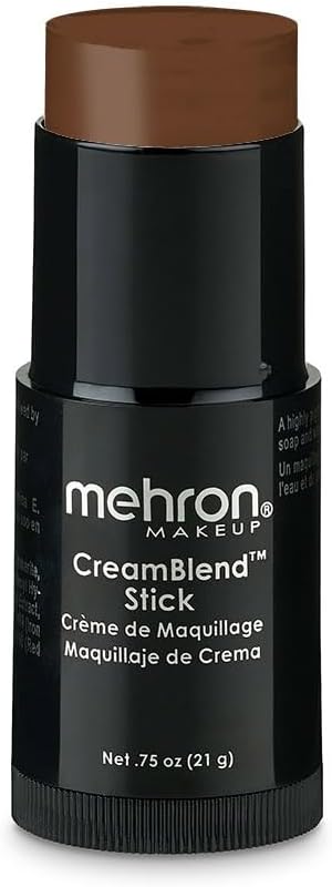 Mehron Makeup CreamBlend Stick - MEDIUM EBONY, Cream Foundation