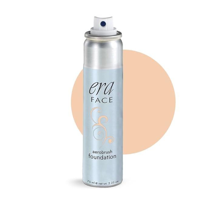 Era Beauty Face Spray Makeup Airbrush Foundation (R4 Champagne, 2.25 oz) - Everyday, Buildable, Professional Spray on Cosmetics