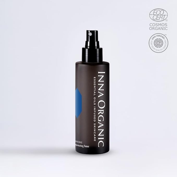 Inna Organic Organic Frankincense Boosting REVITALIZING Toner, Anti-Aging, Soothing, Luxury Clean Beauty, Certified Organic, Alcohol-Free, 5 fl.oz.