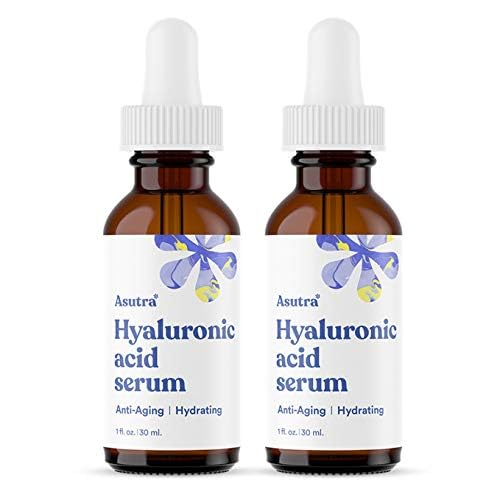 ASUTRA 2 Pack Hyaluronic Acid Serum for Face (1 Fl Oz)