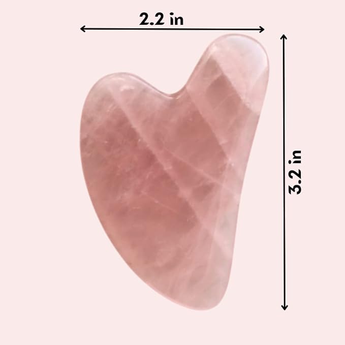 Mount Lai - The Rose Quartz Gua Sha Facial Lifting Tool | Face Sculpting Tool for Skin Care | Guasha Tool for Face and Body | Facial Massage Tools to Relieve Muscle Tension and Reduce Puffiness