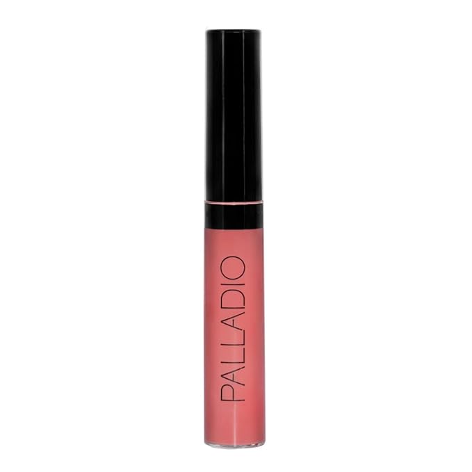 Palladio Lip Gloss, Non-Sticky Lip Gloss, Contains Vitamin E and Aloe, Offers Intense Color and Moisturization, Minimizes Lip Wrinkles, Softens Lips with Beautiful Shiny Finish, Pure Natural