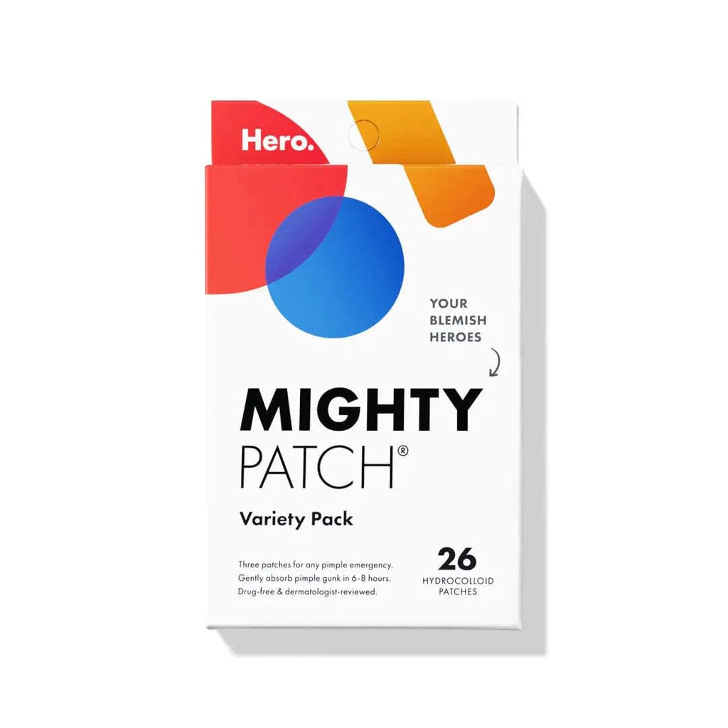 Mighty Patch Hero Cosmetics Variety Pack of Acne Pimple Patches, 26 Ct