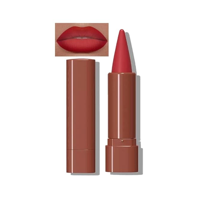 Mefyhtune 2-in-1 Gradient Red Lip Liner & Lipstick, Waterproof Long Lasting Matte Lip Liner Pencil, Makeup Smudge proof lip liner with Cone Tip (06#-Carmine)