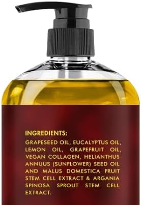 Majestic Pure Cellulite Massage Oil for Massage Therapy- Refreshing and Relaxing- Natural Oils with Grapeseed, Eucalyptus & Lemon Oil- All Skin Types- Men and Women Massage Lotion- 8 fl oz (Pack of 2)