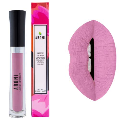 Aromi Light Pink Matte Liquid Lipstick, Blue Undertones (Ballet Slipper)
