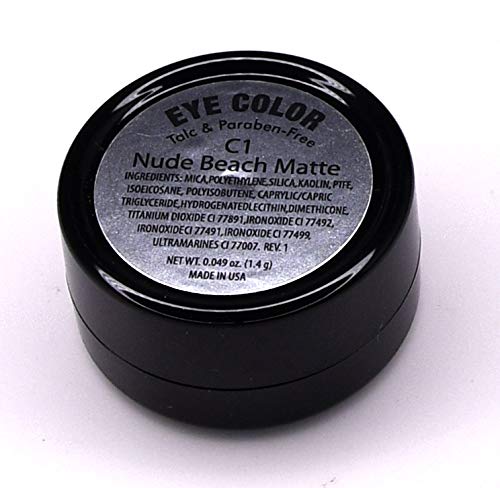 Pure Ziva Nude Beach Sandy Natural Neutral Naked Beige Matte Single Pressed Powder Eyeshadow; Talc, Paraben & Cruelty Free