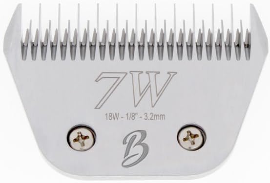 Bucchelli Skip Tooth 7 Wide Blade Dog Grooming Cuts Length 1/8" - 3.2mm Japanese Carbon Steel 7 Skip Tooth Blade Dog Grooming | 7W Clipper Blade (B7W)
