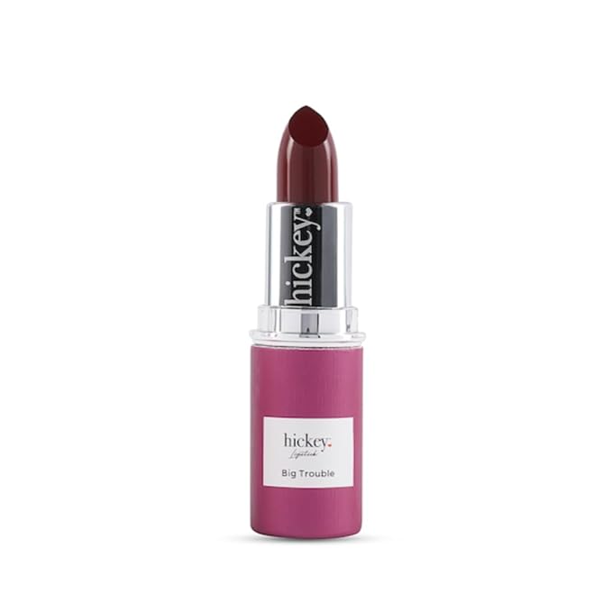 Hickey Lipstick Refill - Big Trouble (Berry Wine) - Hydrating Formula with Jojoba Oil, Long Lasting Velvet Finish Formula - Vegan & Gluten-Free