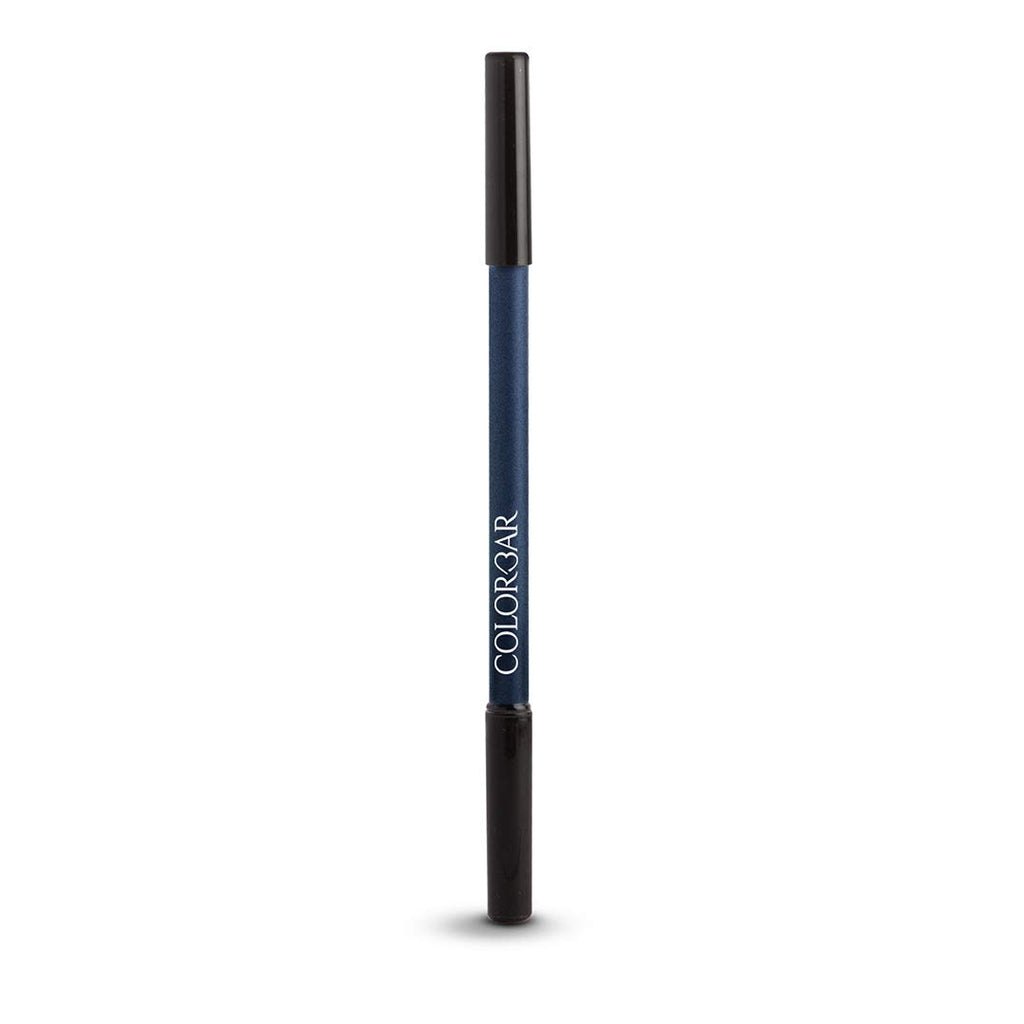 Colorbar Just Smoky Eye Pencil - Eyeliner Pencil with Built-in Smudger - Waterproof Formula - Matte Finish - 005 Just Blue - 0.04 oz