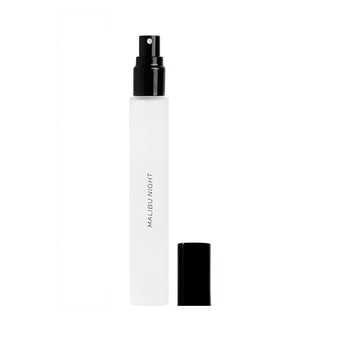 DIME Beauty Malibu Night Travel Perfume, Beachy Coconut Perfume for Women with Night Blooming Jasmine, Coconut & Radiant Raspberry, Eau de Toilette Spray, Vegan, 0.34 oz / 10 ml