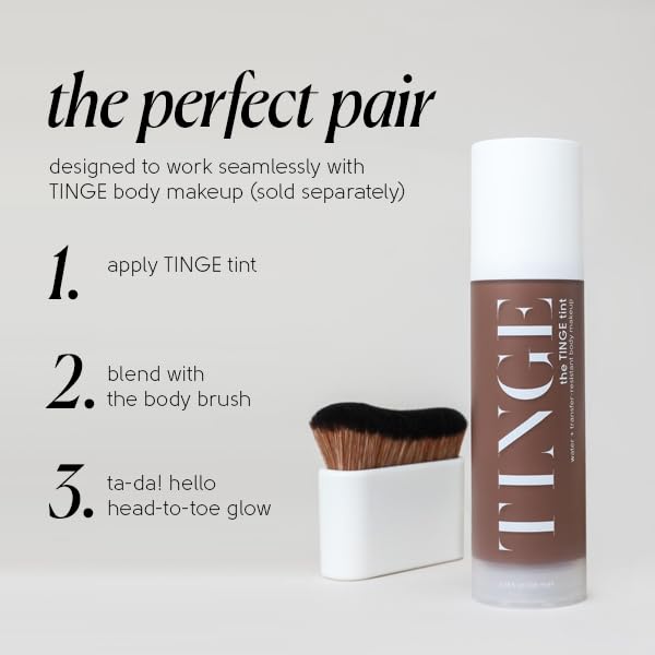 Tinge Large Body Kabuki Brush, Soft Bristles for Self Tanner & Makeup