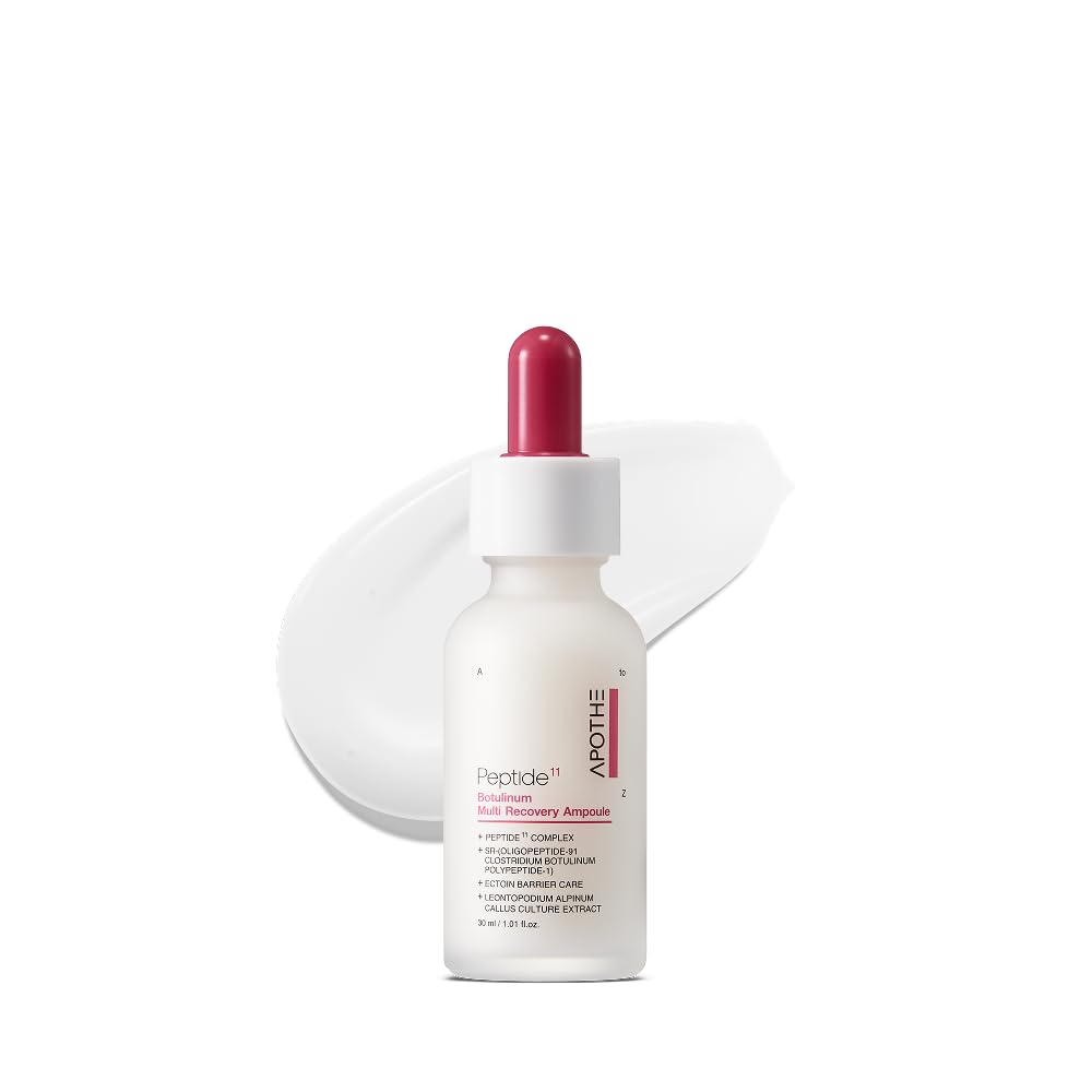 APOTHE Peptide 11 Botulinum Multi Recovery Ampoule 1.01 fl oz (30ml) – Intensive Care for Elasticity, Radiance, and Skin Barrier Strength with Ectoin & Botulinum Peptide