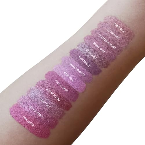 Aromi Dusty Mauve Matte Liquid Lipstick | Rosy Pink Lip Color with Blue Undertones, Vegan, Cruelty-free, Long-Lasting, Smudge Proof, Handmade (Miss Mauve)
