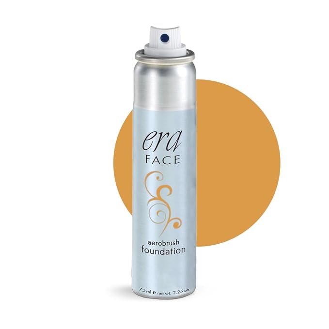 Era Beauty Face Spray Makeup (Y7 Carmel, 2.25 oz) - Airbrush Foundation, Everyday, Buildable, Professional Spray on Cosmetics