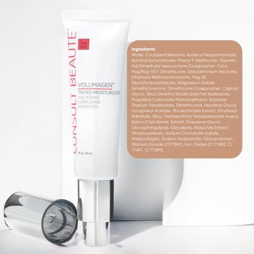 Consult Beaute Volumagen Tinted Facial Moisturizer, Cream Finish, Dark 1oz