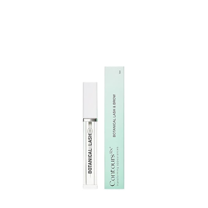 Contours Rx Botanical Lash & Brow Serum – Organic, Drug-Free Growth Formula with Peptides & Botanicals – Strengthens, Hydrates & Nourishes – 5ml
