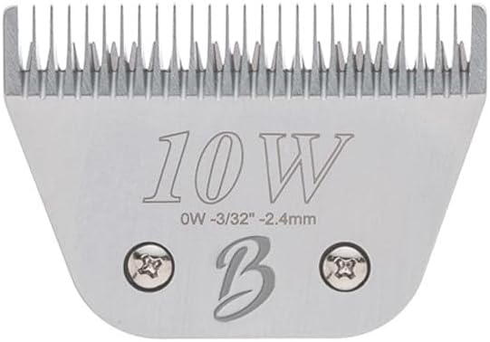 Bucchelli Detachable A Series Wide 10 Blade Dog Grooming Cut Length 3/32" - 2.4mm Japanese Carbonized Steel Wide Grooming Blades Compatible A5 Series Clippers for Dogs(10W)