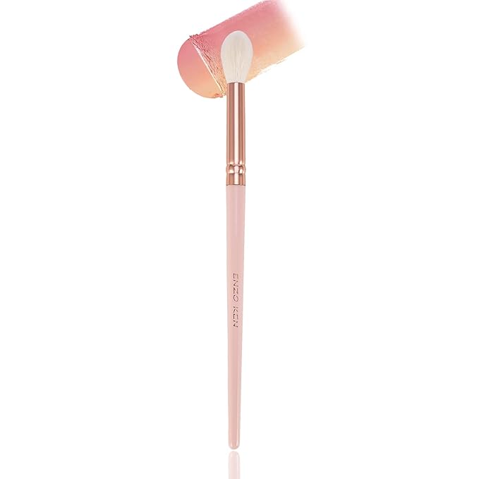 ENZO KEN Natural Goat Hair Eyeshadow Brush, Large Blending Eye Shadow Brush, Eye Shadow Blending Brushes, Small Nose Contour Brush, Single Natural Hair Makeup Brush, Smudge Brushes