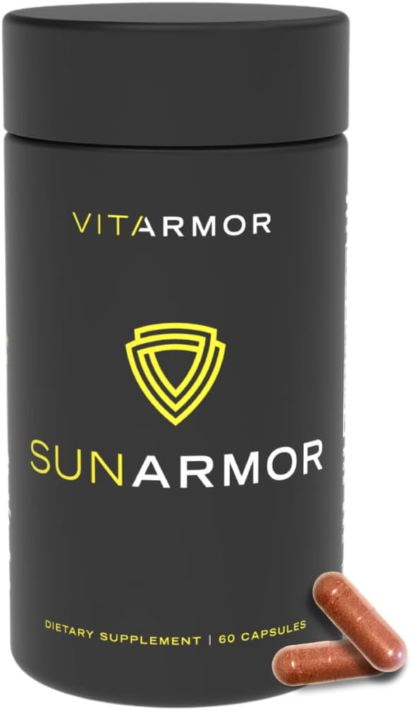 VitaArmor Polypodium Leucotomos 240mg, Skin Care Supplement, Fights the Signs of Photoaging, Dermatologist Developed, 60 Capsules, SunArmor