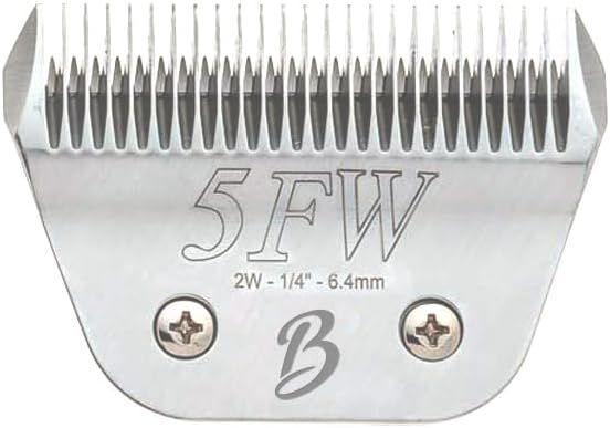Bucchelli Detachable A Series Wide 5f Blade Dog Grooming Cuts Length 1/4" - 6.4mm Japanese High Carbon Steel Wide 6.4 mm Clipper Blade 5f | Detachable Blade Clippers (Compatible A5 Series(B5FW)