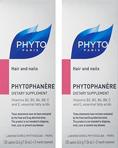 PHYTO Phytophanère Hair Growth Supplement - Biotin, Omega 3 & 6, Vitamins B & C for Thicker Hair & Stronger Nails - 240 Capsules, 4-Month Supply
