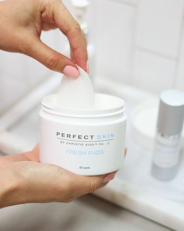 PERFECT SKIN BY CHRISTIE KIDD, PA-C | Fresh Pads – BHA Salicylic Acid Acne Treatment Pad with Niacinamide, Willow Bark & Witch Hazel – Reduces Blemishes, Tightens Pores, Clears Skin - 60 Pads