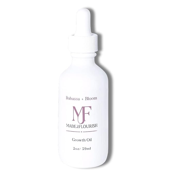 Made2flourish Babassu & Bloom Strengthening Growth Oil, Hair Revitalizing Oil, Multi-Purpose, Cactus & Argan, Potent, Lightweight, Non-Greasy, Soothes Scalp, Reduces Dryness, Thickens Hair
