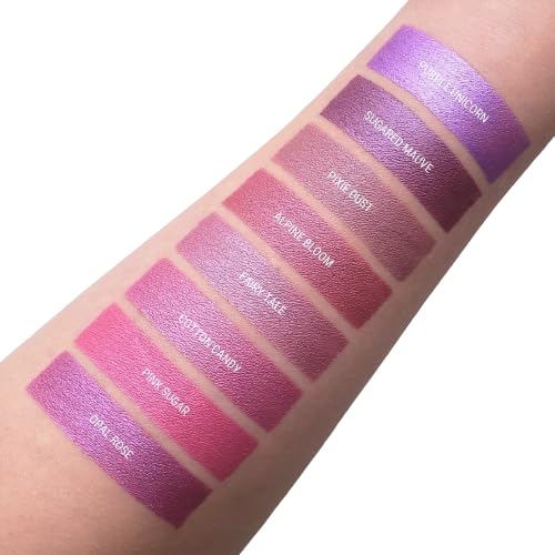 Aromi Metallic Liquid Lipstick | Long-lasting, Baby Pink Lip Color with Shimmery Finish (Pink Sugar)