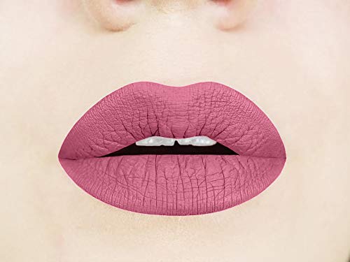 Aromi Matte Liquid Lipstick | Dusty Rose, Medium Pink Lip Color for Women (Rosy Rose)