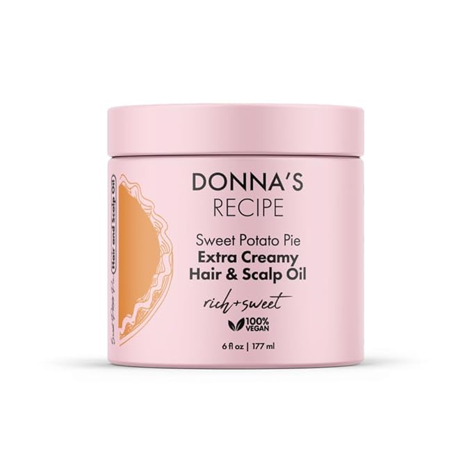 Donna's Recipe by Tabitha Brown Sweet Potato Pie Hair Butter – Lightweight, Moisture-Rich, Soothing scalp care with Vanilla & Cinnamon (6 oz)
