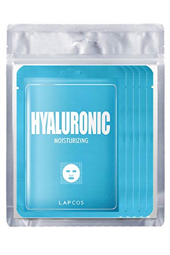 LAPCOS Derma Hyaluronic Acid Mask - Moisturizing & Hydrating (Pack of 5)