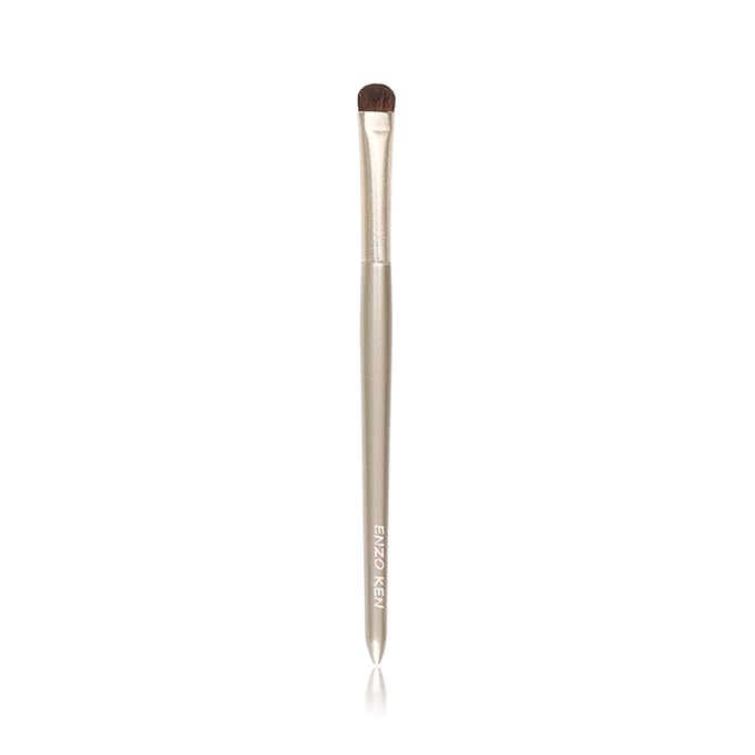 ENZO KEN Natural Pony Hair Eye Shadow Brush, Medium Smudge Eyeshadow Brush, Shader Eye Shadow Brushes, Eye Smudge Brush, Single Eyeshadow Brushes, Eyeshadow Blending Brush - Gold, E203M