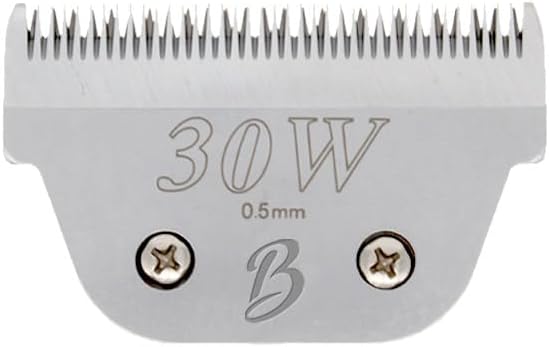Bucchelli Detachable A Series Wide 30 Blades for Dog Grooming Cuts Length 1/50" - 0.5mm Japanese Carbonized Steel Wide Grooming Blades Compatible A5 Series Wide Clippers for Dogs(30W)
