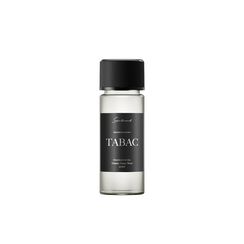 Scentiment Tabac Diffuser Oil - Premium Hotel Scent with Notes of Vanilla, Cacao, & Woody Home Scent, Aromatherapy Fragrance Oil Diffuser Refill - 0.68 fl oz (20 mL)