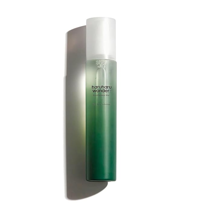 HARUHARU wonder Black Bamboo Mist, Hydrating and Firming skin, Panax ginseng for clean and smooth skin surface, Korean Skincare, Vegan, Cruelty Free