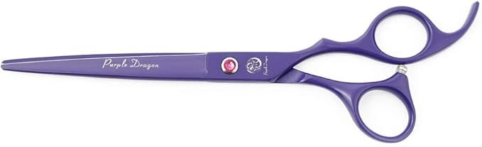 Purple Dragon 7" Dog Grooming Scissors Set with Rhinestone Accent - Violet