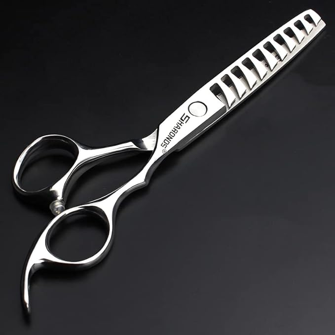 Barber hair scissors, Axemoore professional - 6"(6 in- tooth-E)