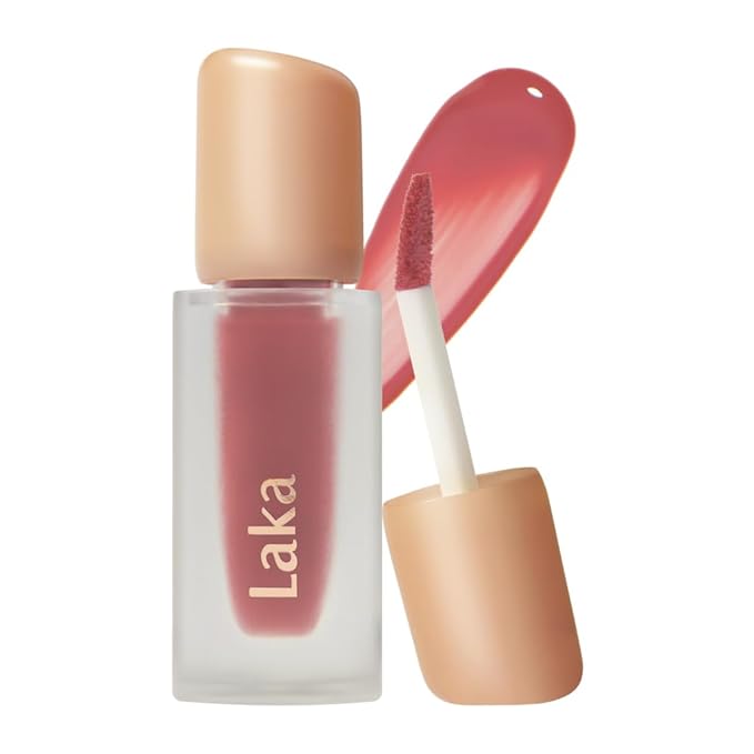 Laka Fruity Glam Tint | Glowing Korean Lip Tint with Hydrating Lightweight Texture | Buildable Color, Non-Sticky High Shine Gloss | K-Beauty Korean Makeup | #103 Humming, 0.15oz