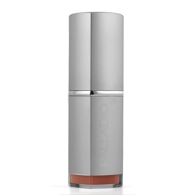 Palladio Herbal Lipstick, Brownie, Rich Pigmented and Creamy, Infused with Aloe Vera, Chamomile & Ginseng, Prevents Lips from Drying, Combats Fine Lines, Long Lasting Lipstick