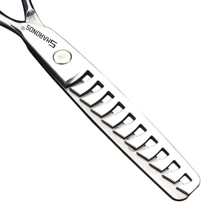 Barber hair scissors, Axemoore professional - 6"(6 in- tooth-E)