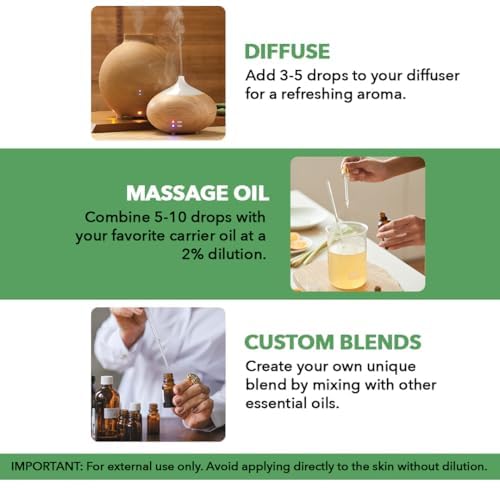 Majestic Pure Tea Tree Essential Oil for Diffuser - 2 Fl Oz
