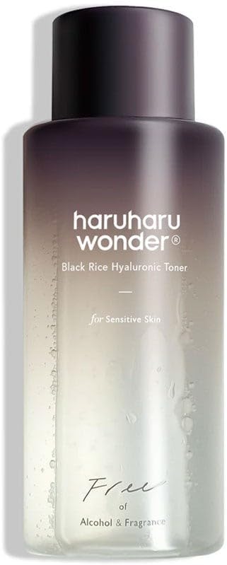 haruharu Black Rice Hyaluronic Toner for Sensitive Skin, 5.1 fl.oz, Vegan