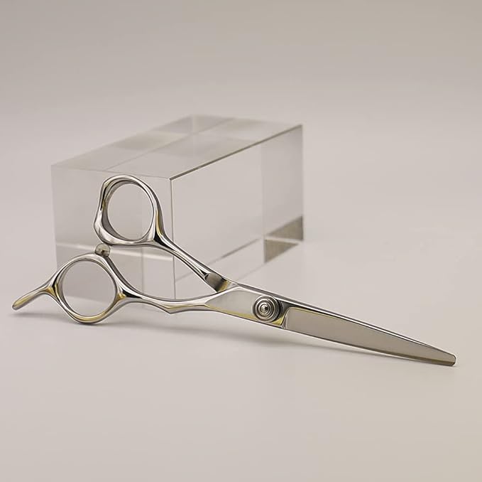 AOLANDUO 5.5-Inch Professional Hair Shears – Japanese VG10 Steel, True Convex Edge, Semi-Offset Handle, CNC Pivot – Precision Scissors for Detailing, Layering & Edging