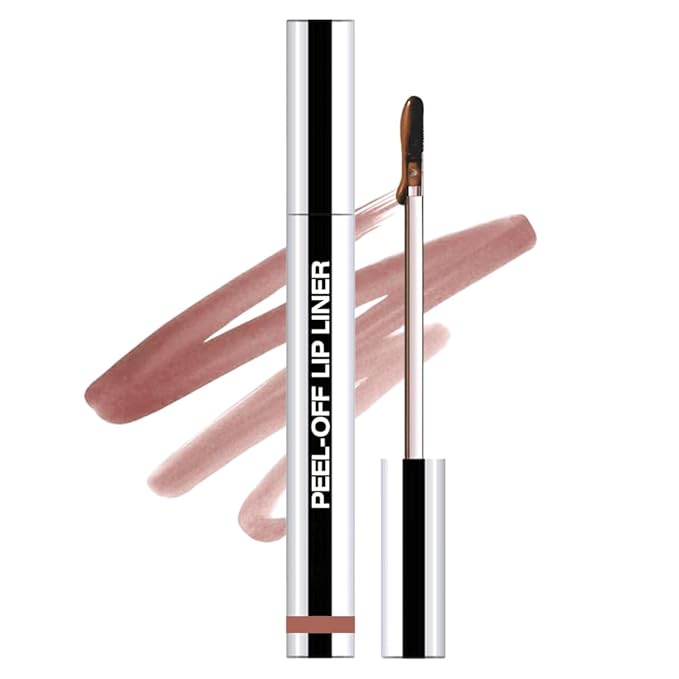 Hxssll Matte Lip Gloss Stain-Peel Off Lip Liner Tattoo, Brown Peel-Off Lip Tint，Long Lasting Peel Off Lip Stain, Waterproof Transfer-proof Lip Mask Lip Liner Peel Off Lip Gloss,Stayn Lip Makeup.02#