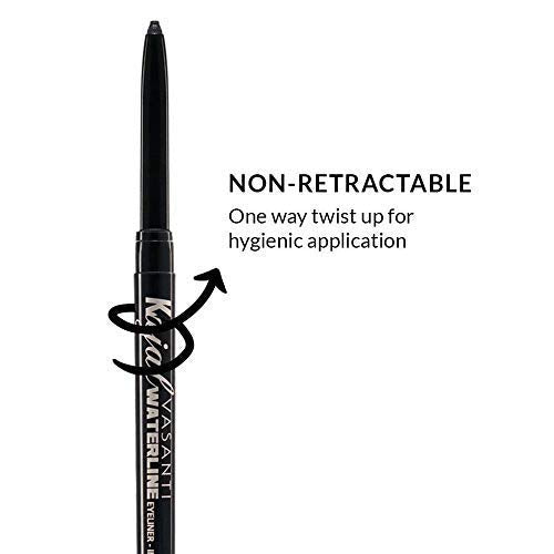 VASANTI Kajal Waterline Eyeliner (Slate Grey) | Long-Lasting, Blendable Waterline Eye Liner | Smudge-Proof and Water-Resistant Eyeliner Pencil for Sensitive Eyes | Ophthalmologist Approved & Tested